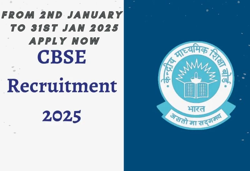 CBSE Recruitment 2025 Notification Out