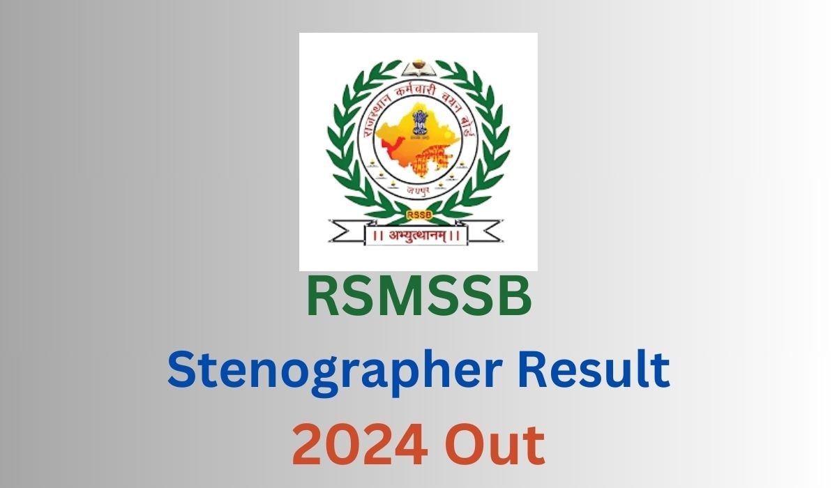 RSMSSB Stenographer Result 2024 Out