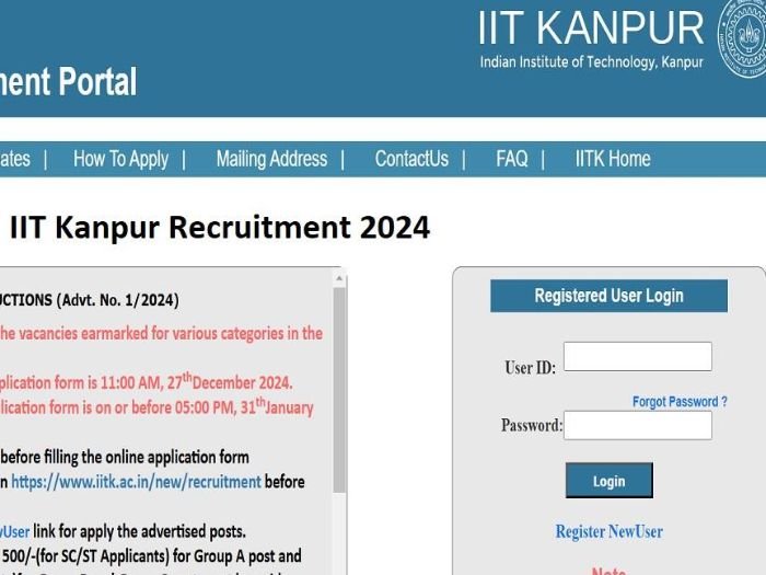 IIT Kanpur Various Post Notification 2025