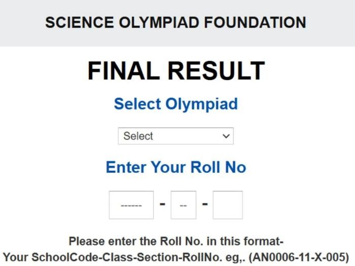 SOF IMO Result 2024-25 Date