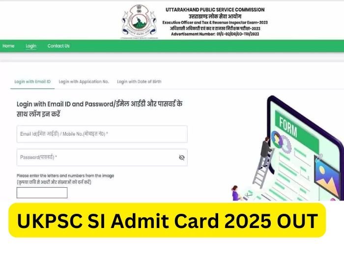 UKPSC SI Admit Card 2025 OUT