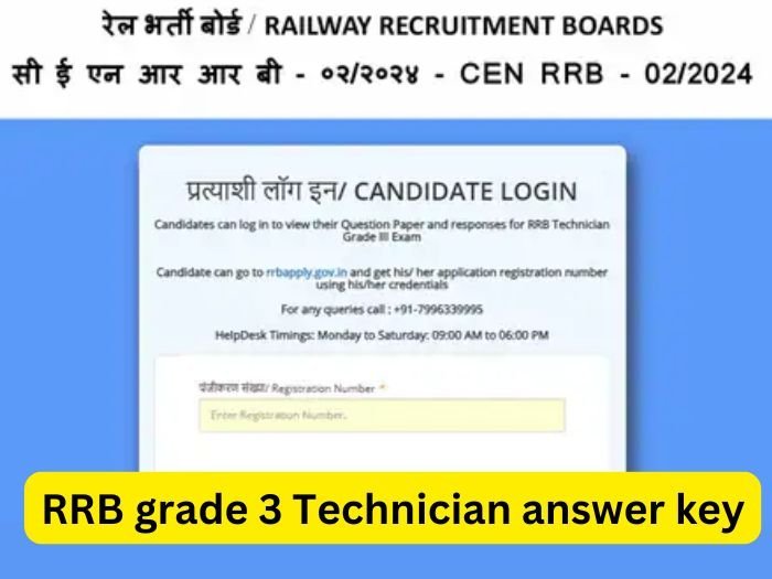 RRB Technician Grade 3 Answer key 2024-25