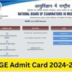 FMGE Admit Card 2024-25