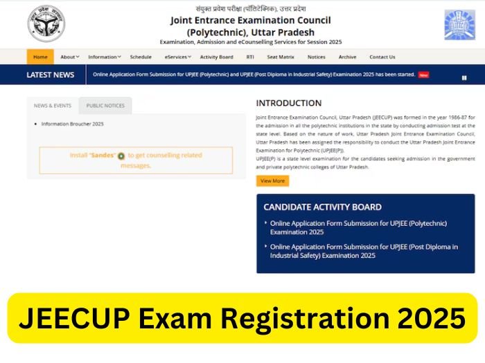 JEECUP Exam Registration 2025