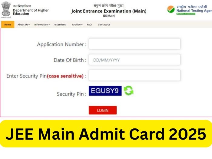 JEE Main Admit Card 2025