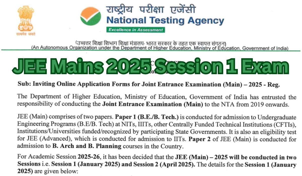 JEE Mains 2025 Session 1 Exam