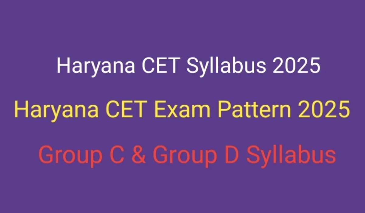 Haryana CET Syllabus 2025