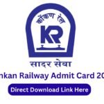 Konkan Railway Hall Ticket 2025