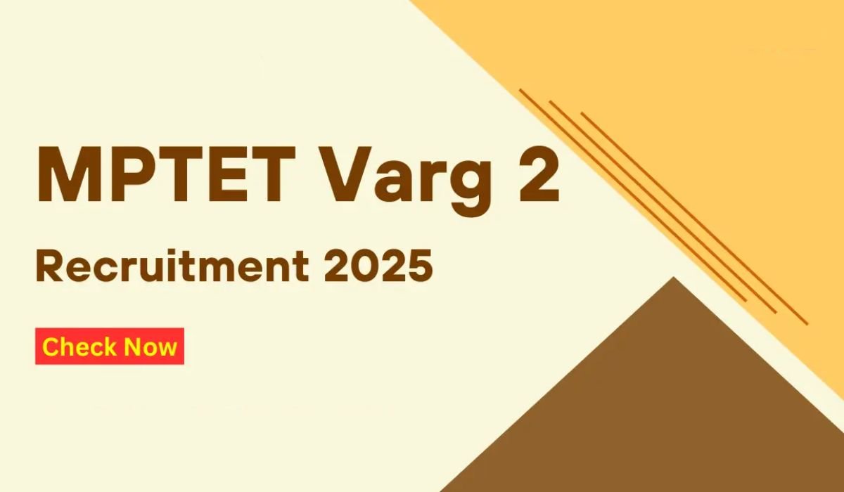 MP TET Varg 2 Teacher Recruitment Notification 2025