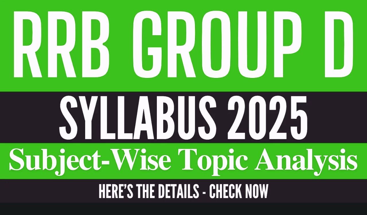 RRB Group D 2025 Syllabus