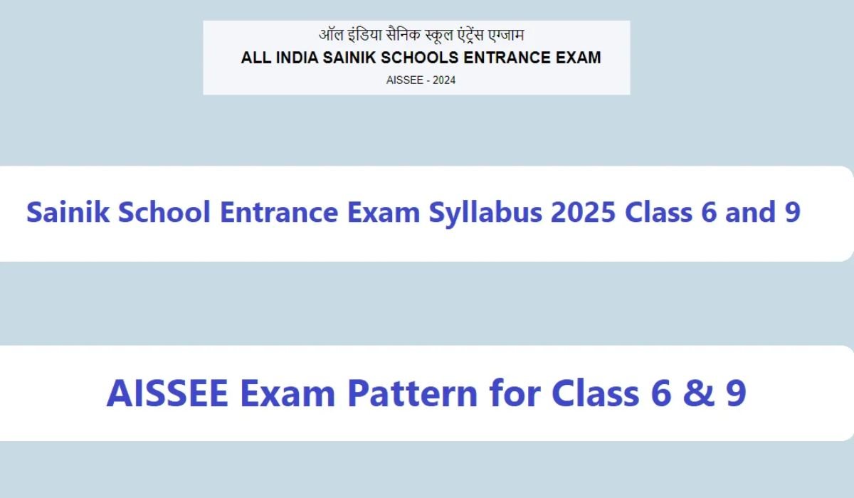 Sainik School Entrance Exam Syllabus 2025