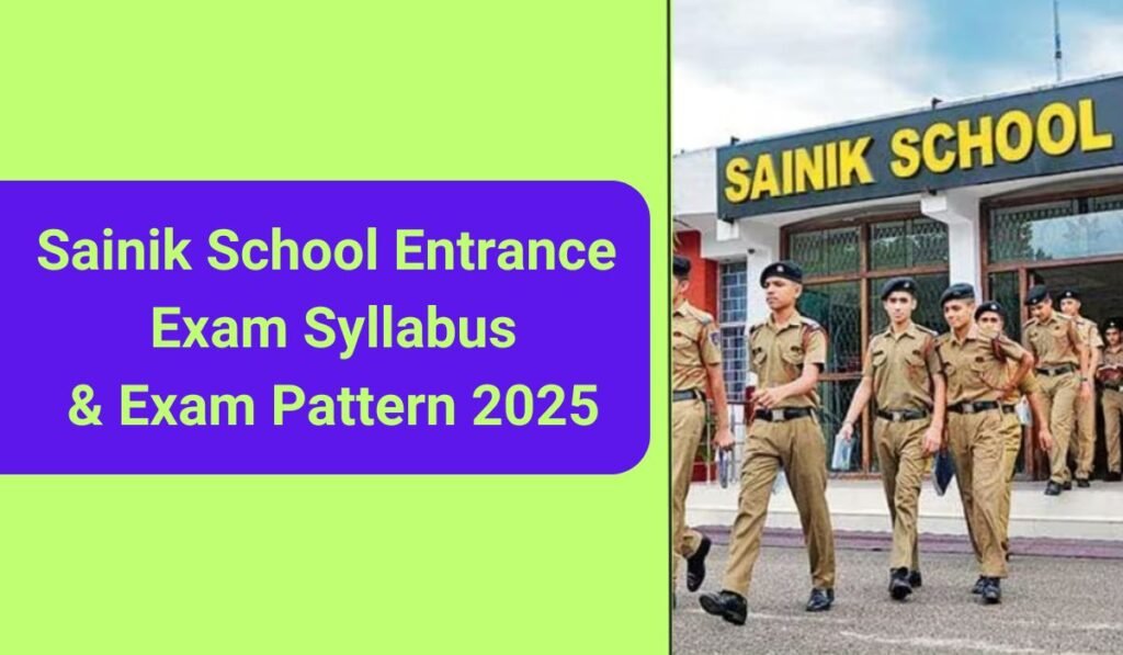 Sainik School Entrance Exam Syllabus & Exam Pattern 2025