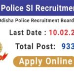 Odisha Police SI Recruitment 2025