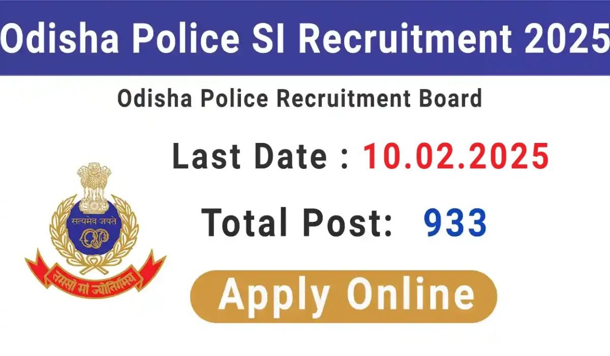 Odisha Police SI Recruitment 2025